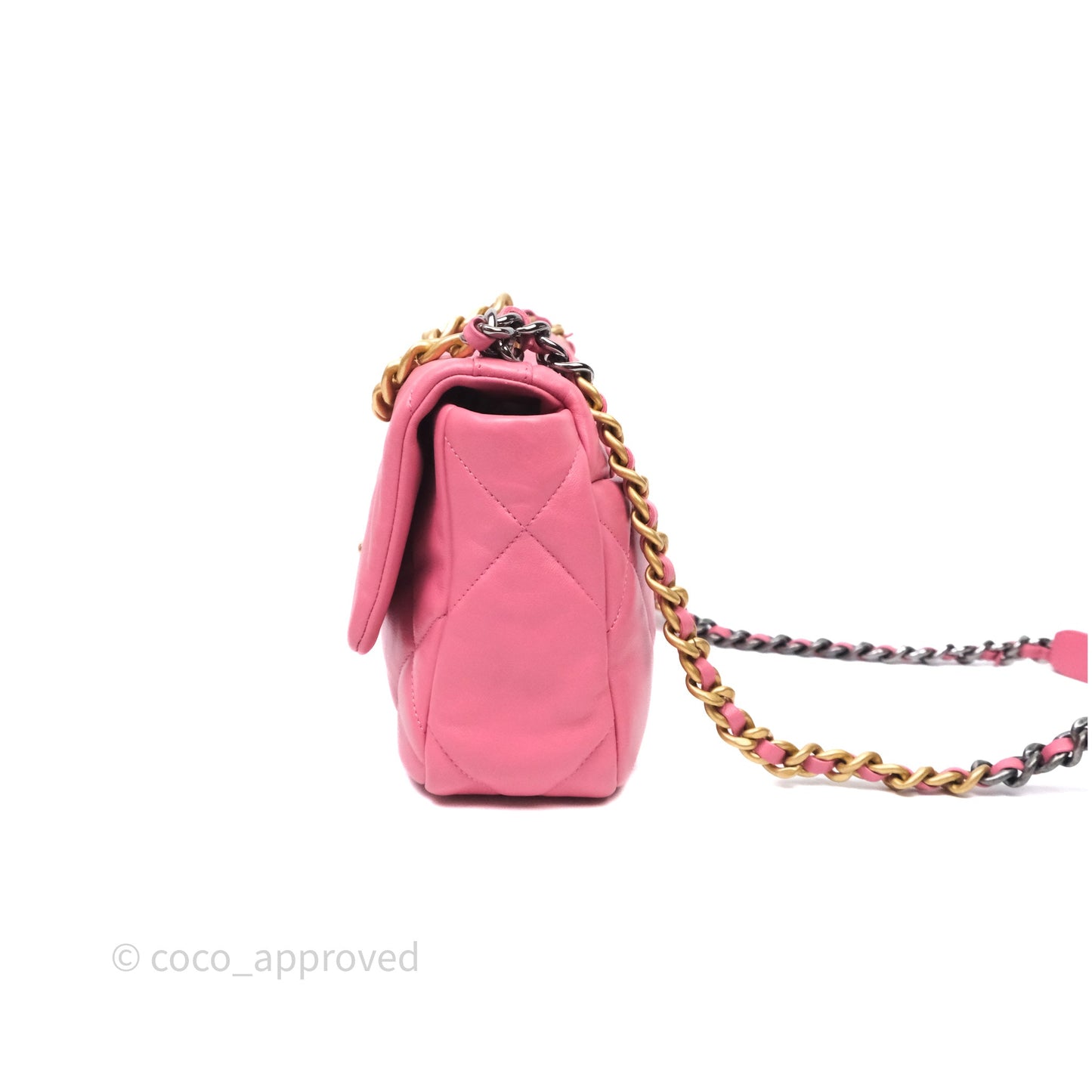 Chanel 19 Small Pink Mixed Hardware