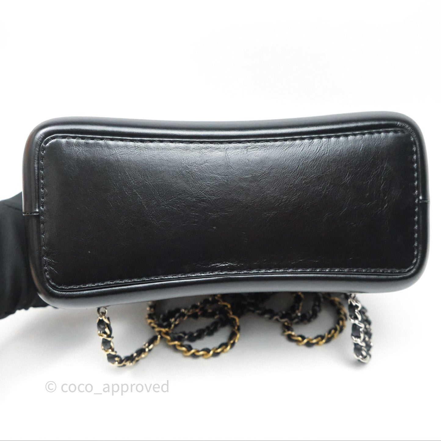 Chanel Small Gabrielle Backpack Navy Black Aged Calfskin