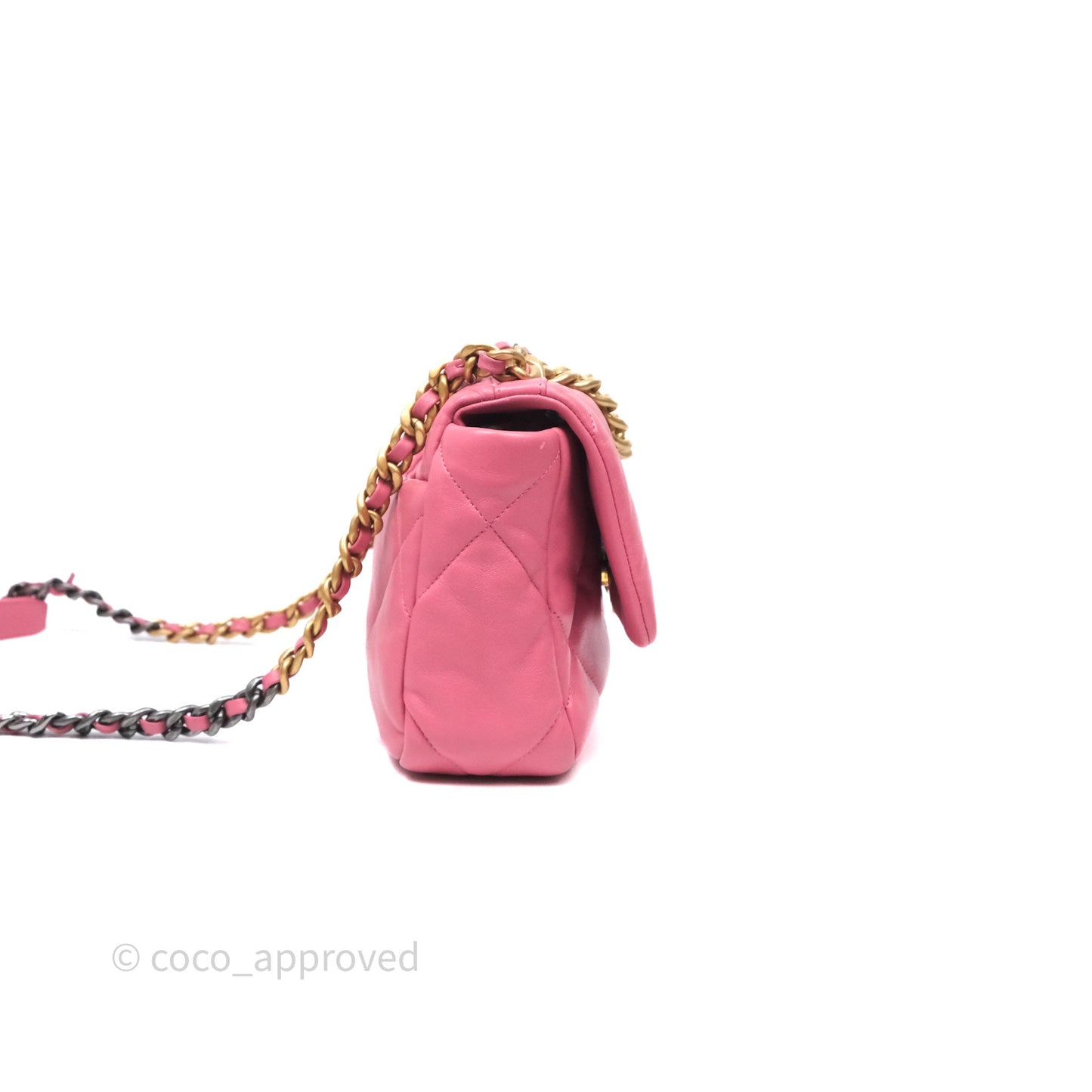 Chanel 19 Small Pink Mixed Hardware