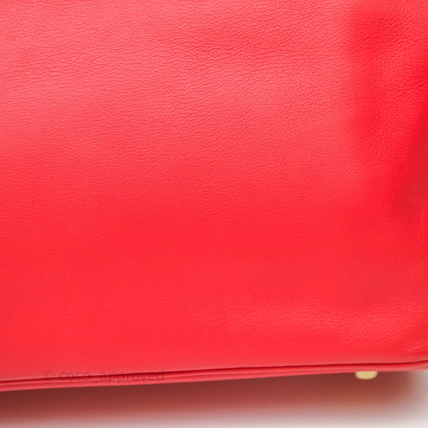 Hermes Birkin 25 Retourne Rouge Swift Gold Hardware