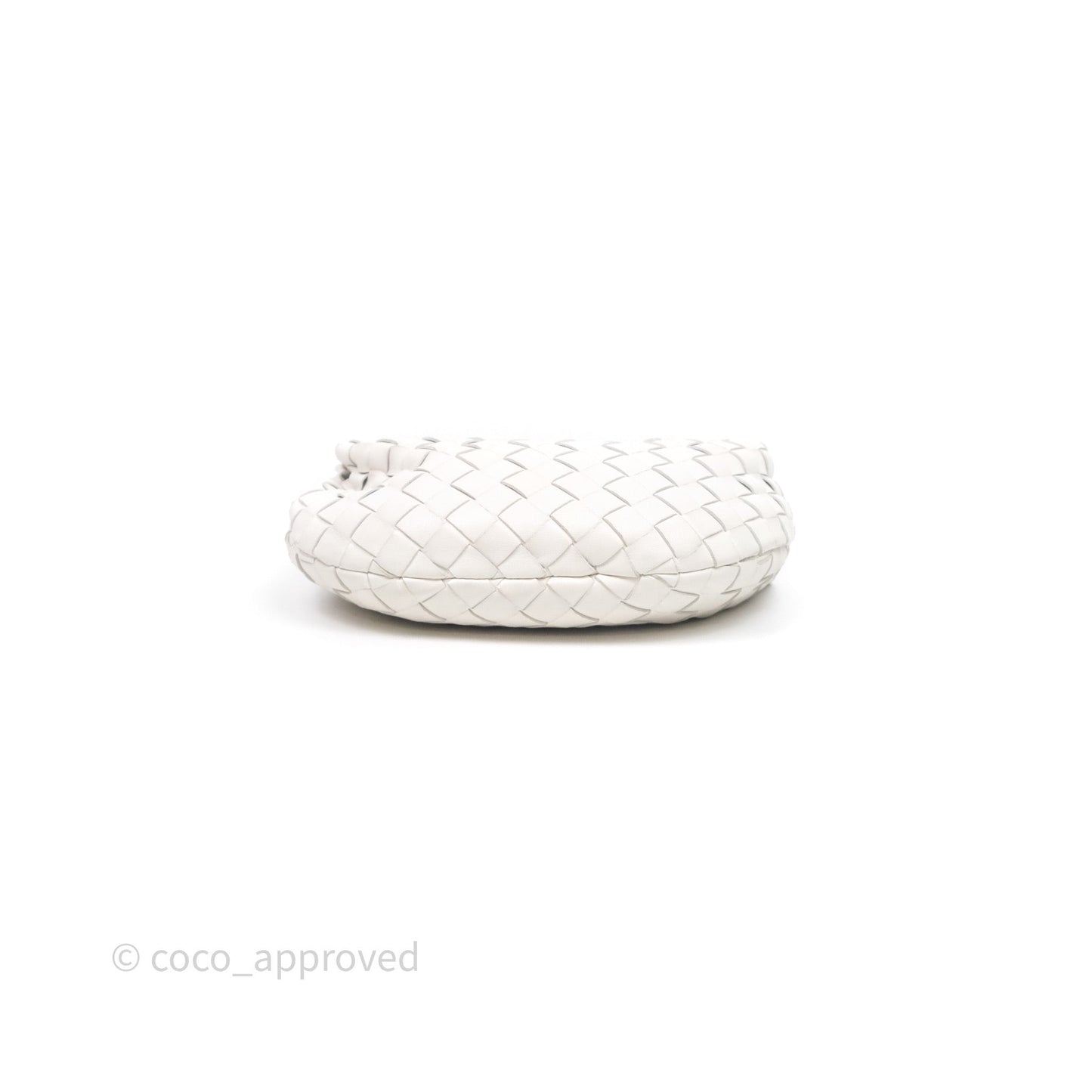 Bottega Veneta Mini Jodie Bag Intrecciato White Lambskin