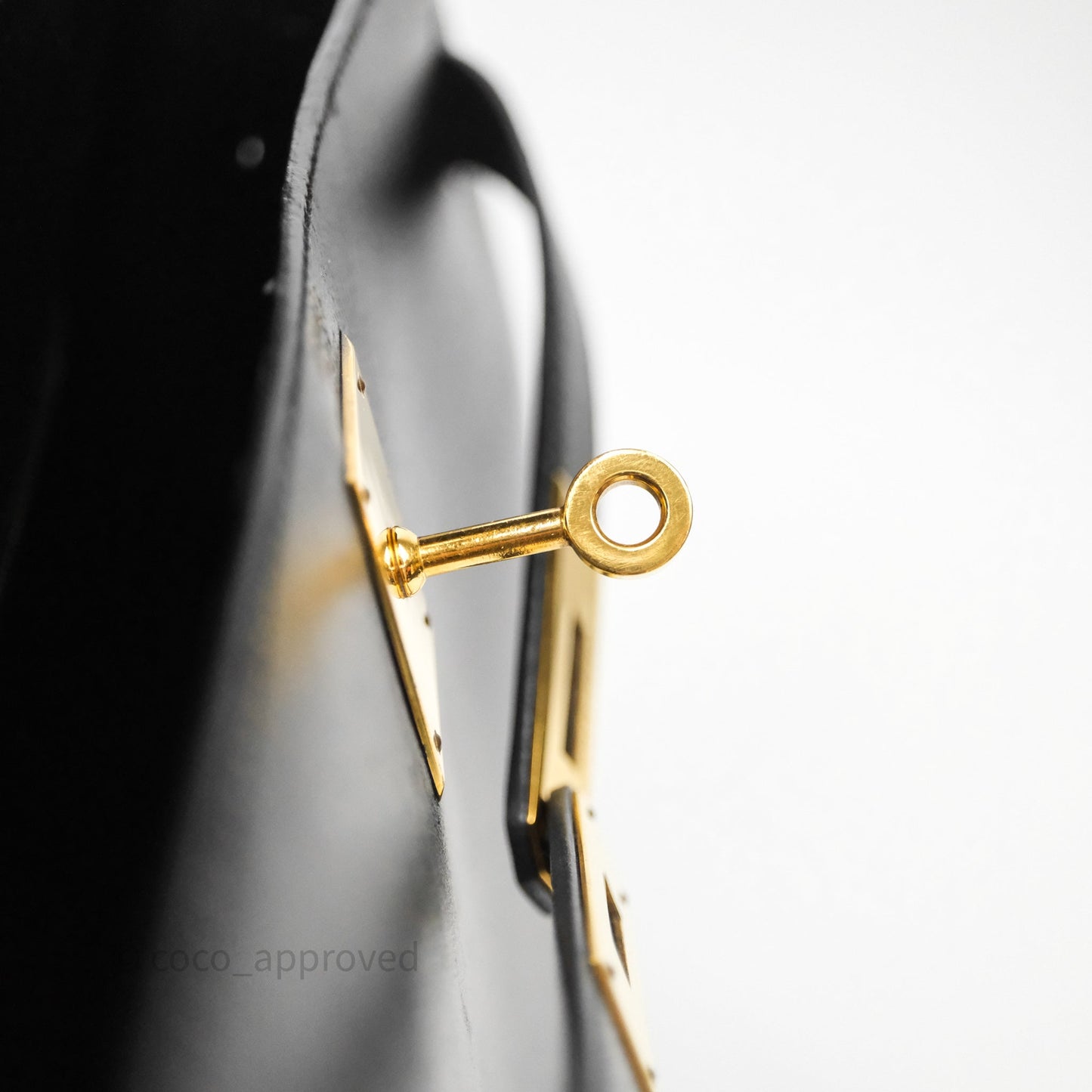 Hermès Vintage Kelly 28 Sellier Black Noir 89 Box Leather Gold Hardware