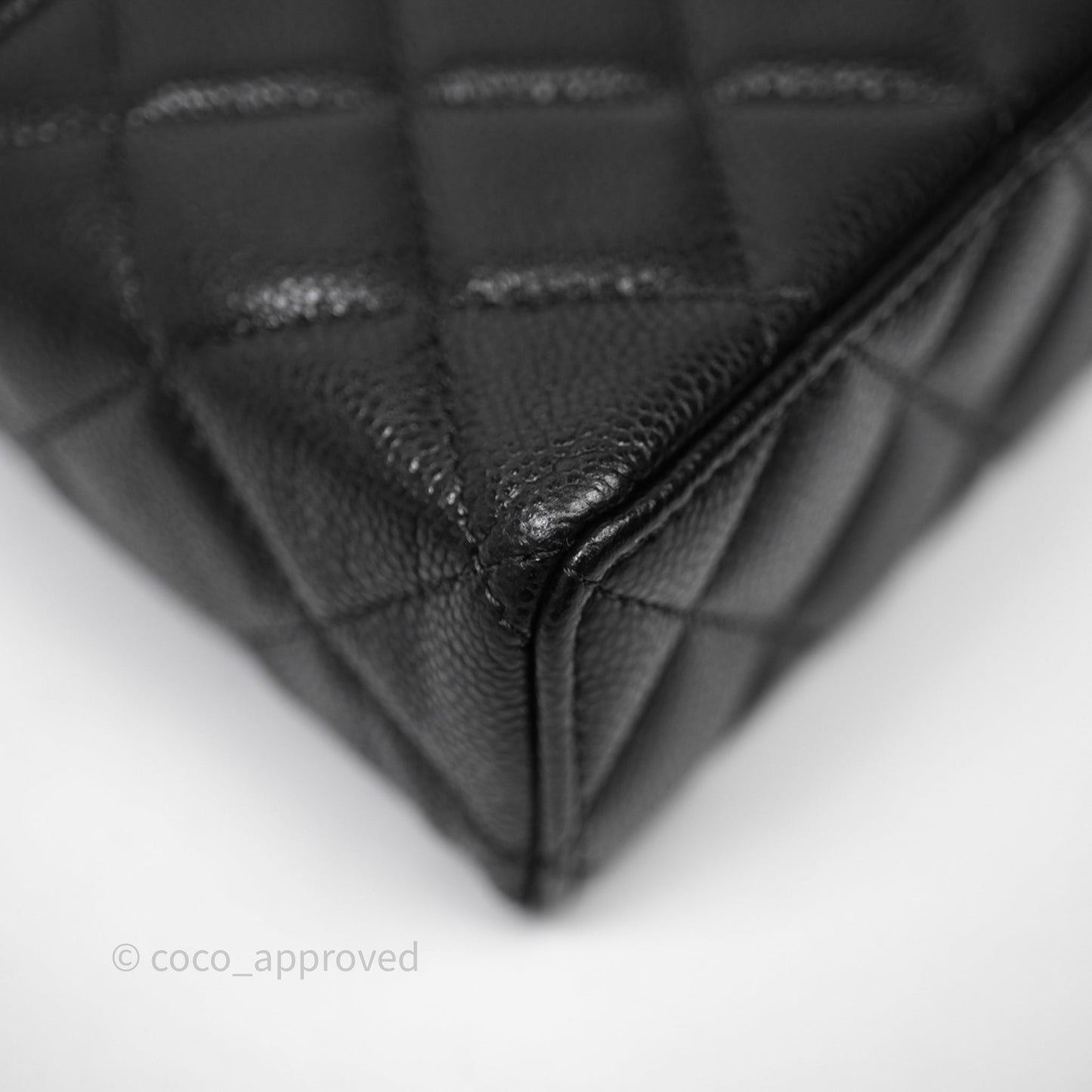 Chanel Top Handle Vanity with Chain Black Caviar Gold Hardware