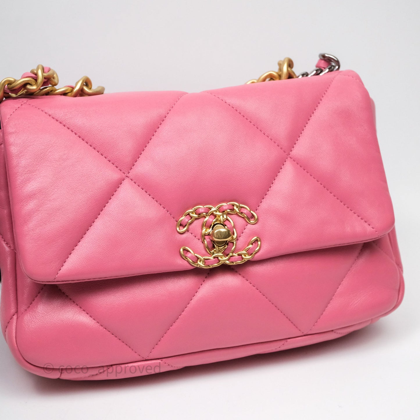 Chanel 19 Small Pink Mixed Hardware