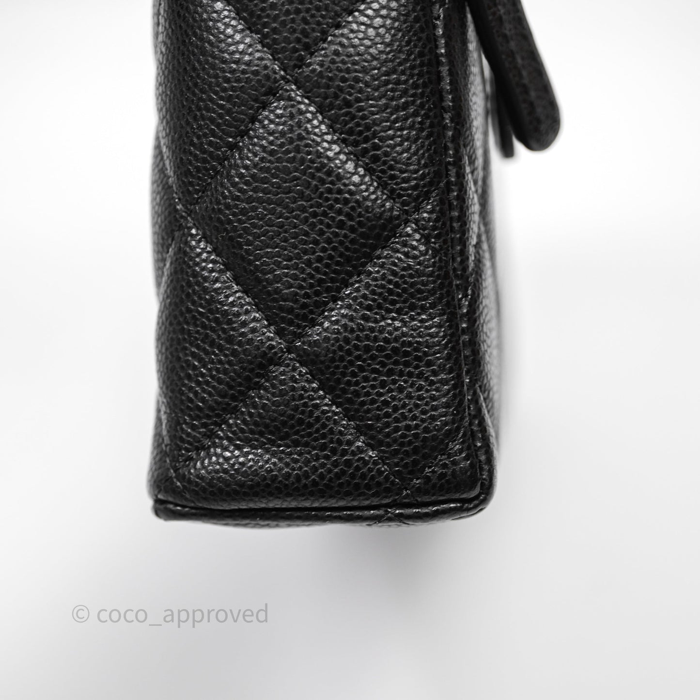 Chanel Top Handle Vanity with Chain Black Caviar Gold Hardware