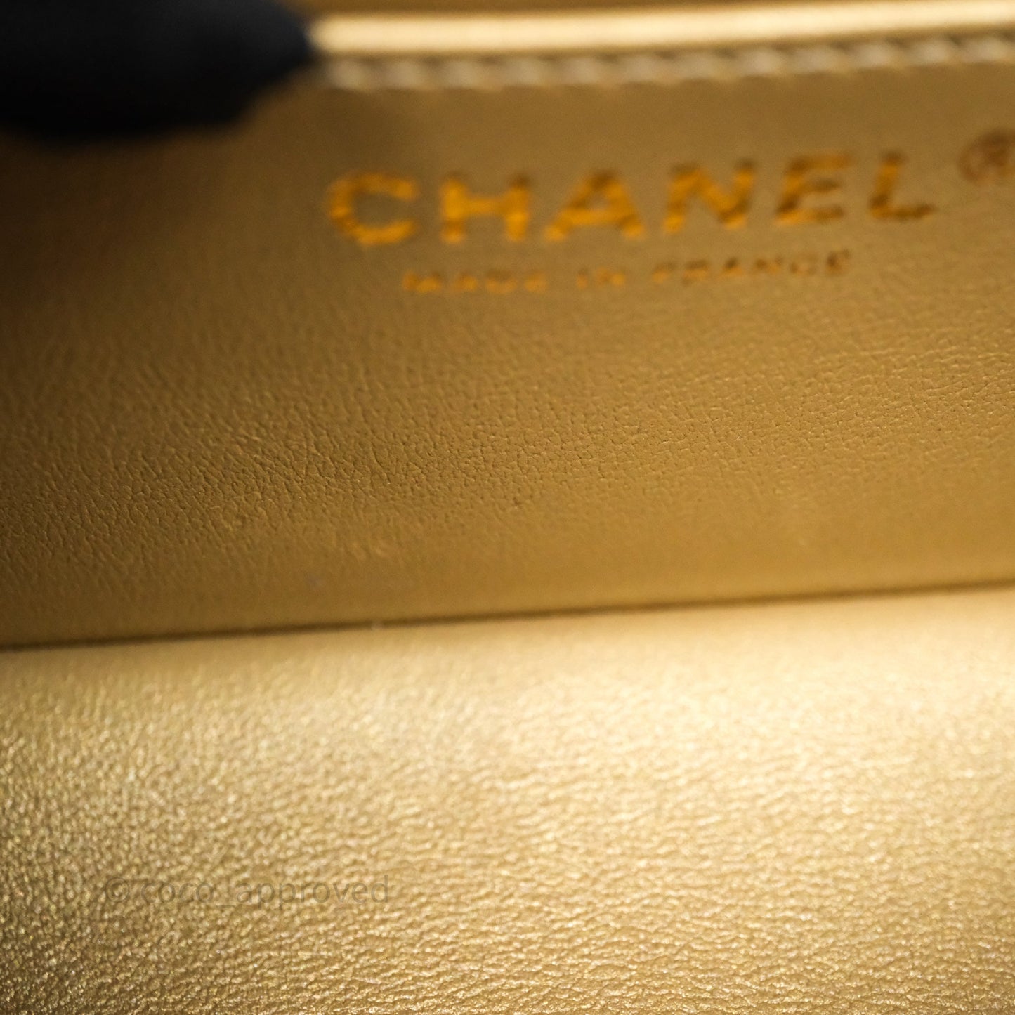 Chanel Mini Rectangular Flap with Camellia Adjustable Chain Black Lambskin Aged Gold Hardware