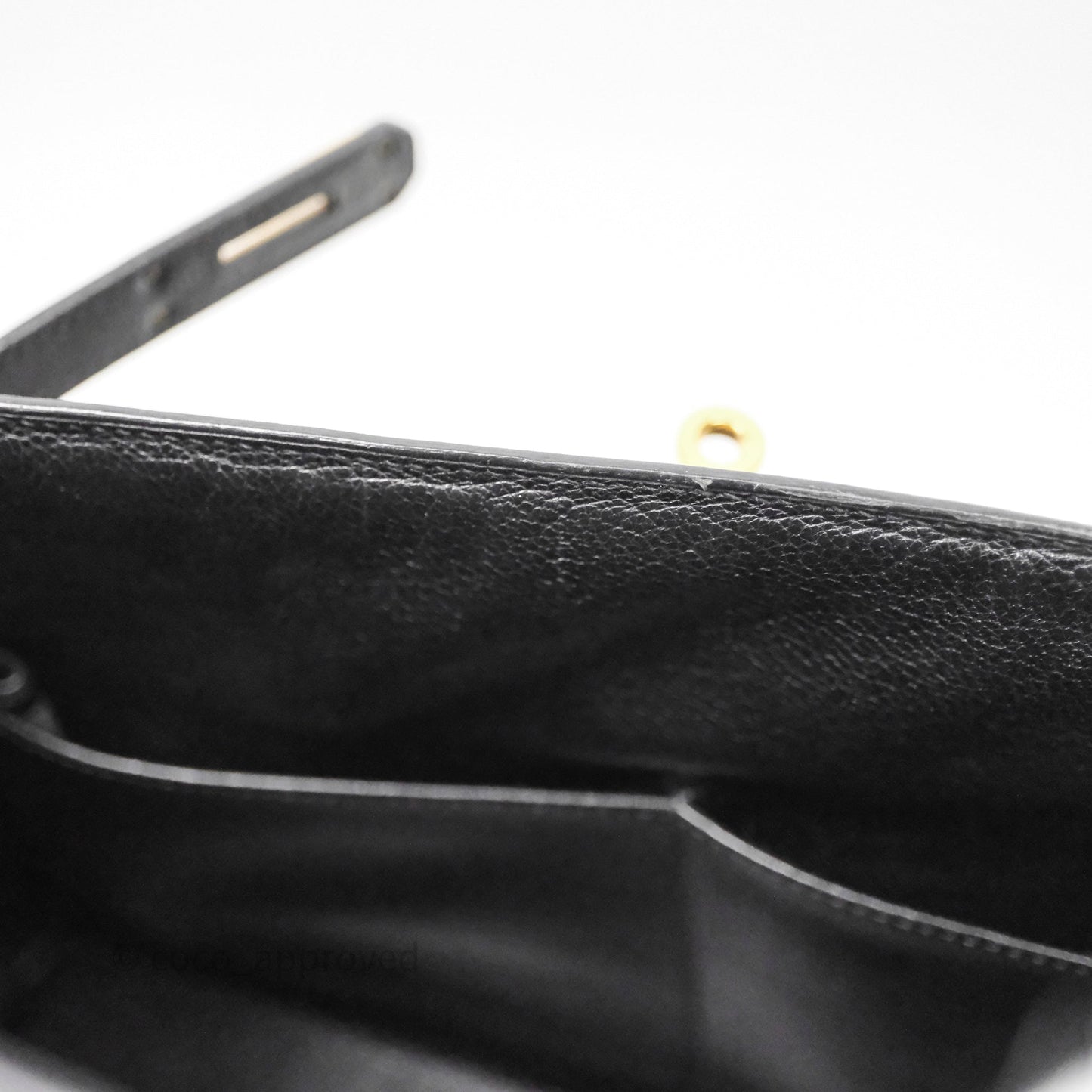 Hermès Vintage Kelly 28 Sellier Black Noir 89 Box Leather Gold Hardware