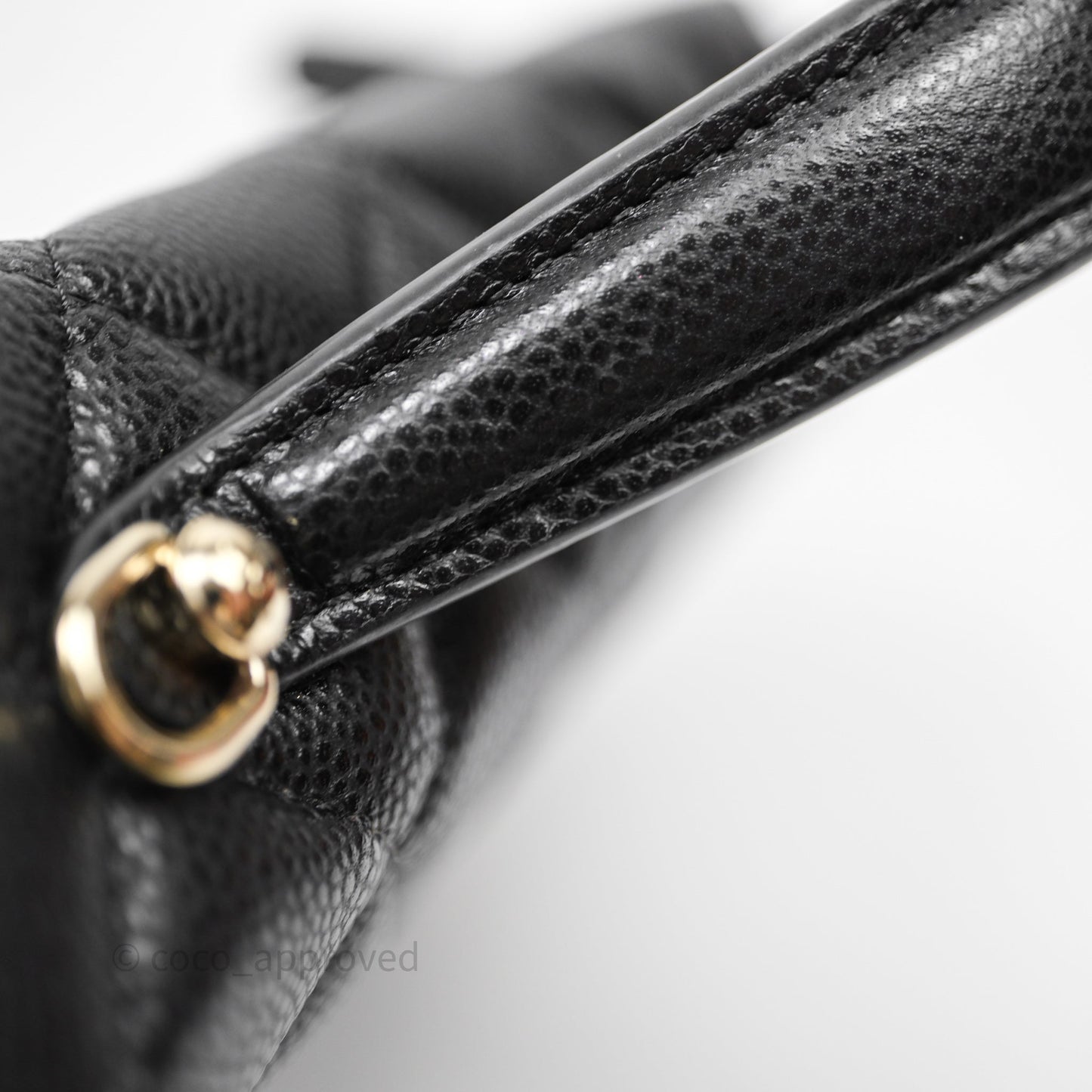 Chanel Top Handle Vanity with Chain Black Caviar Gold Hardware