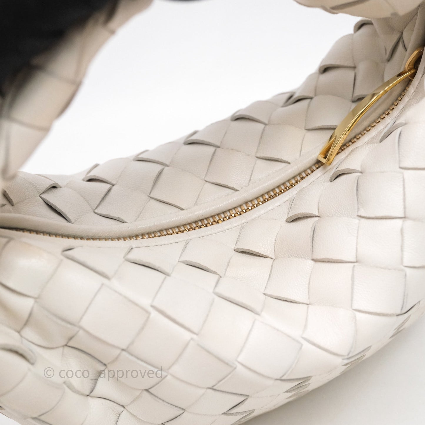 Bottega Veneta Mini Jodie Bag Intrecciato White Lambskin