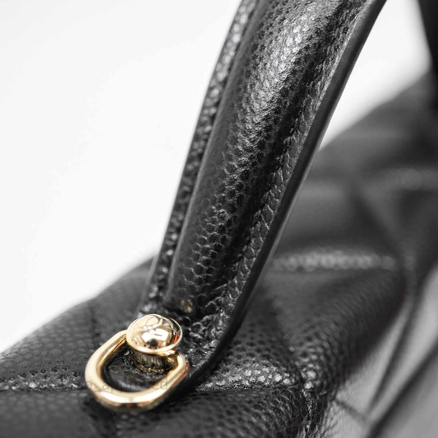 Chanel Top Handle Vanity with Chain Black Caviar Gold Hardware