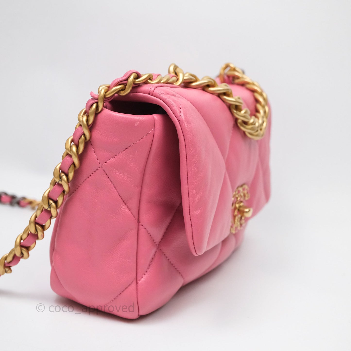 Chanel 19 Small Pink Mixed Hardware