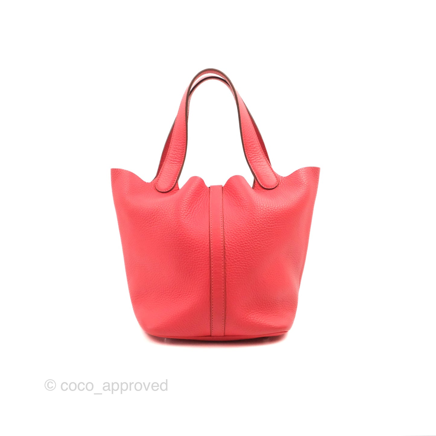 Hermès Picotin 22 Rouge Pivoine Clemence Palladium Hardware