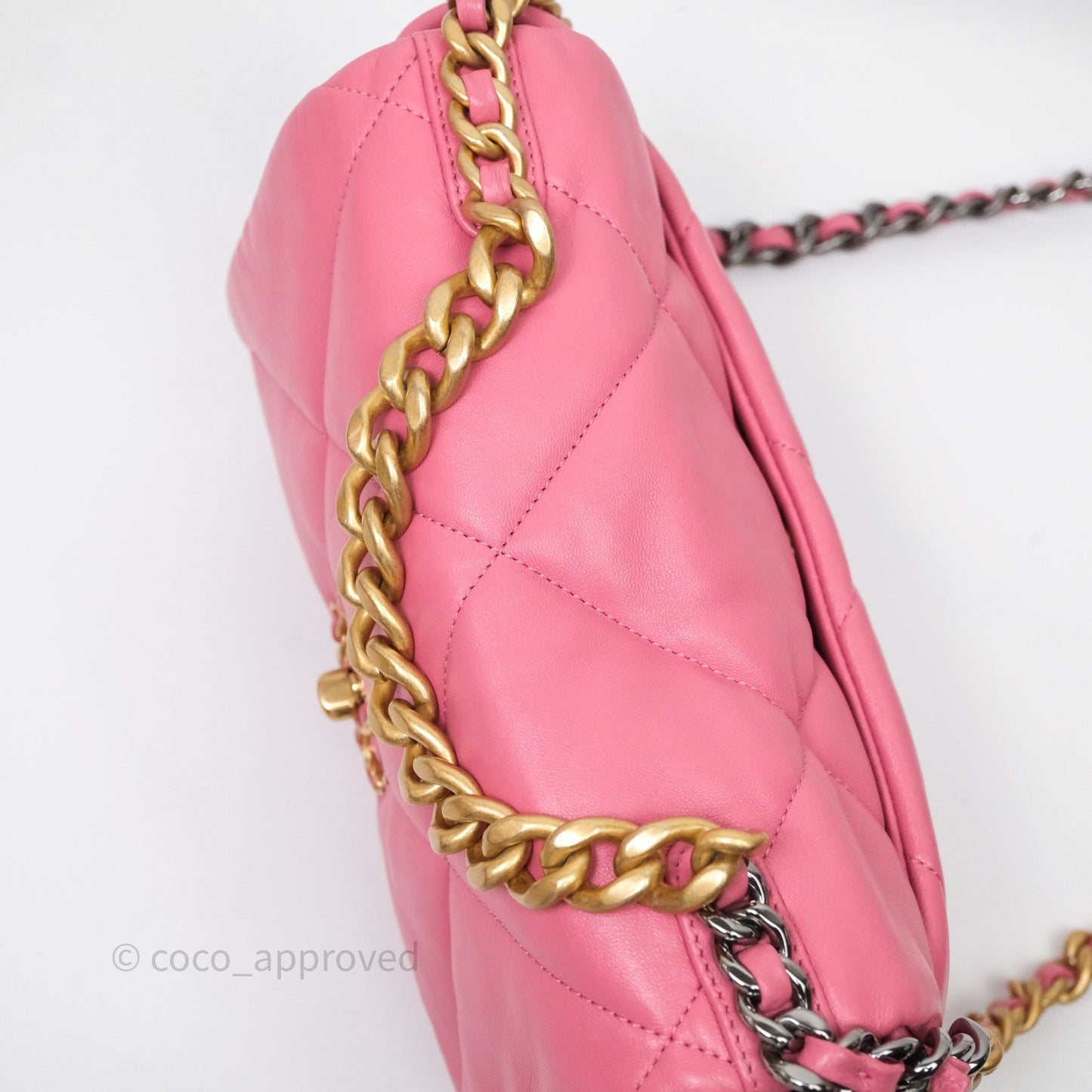 Chanel 19 Small Pink Mixed Hardware