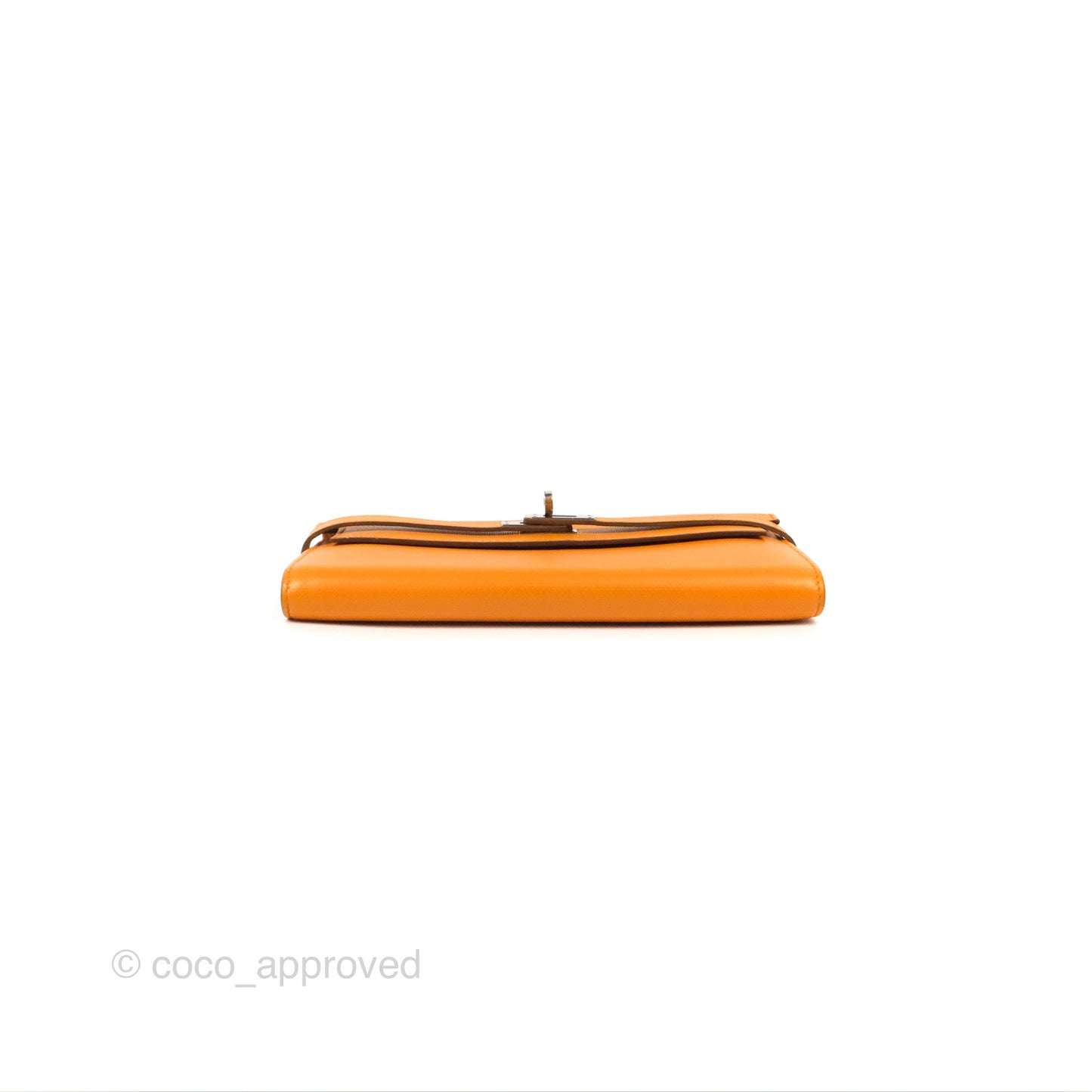 Hermès Kelly Long Wallet Jaune d'or Grain d’H Palladium Hardware