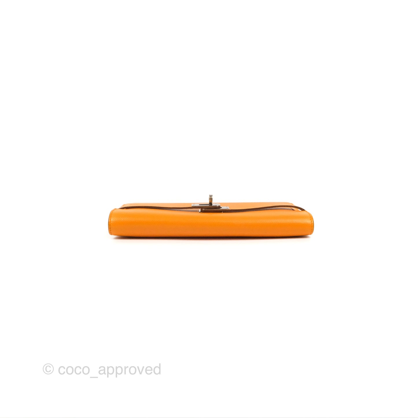 Hermès Kelly Long Wallet Jaune d'or Grain d’H Palladium Hardware