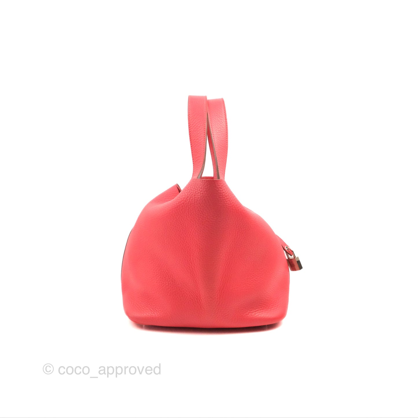 Hermès Picotin 22 Rouge Pivoine Clemence Palladium Hardware