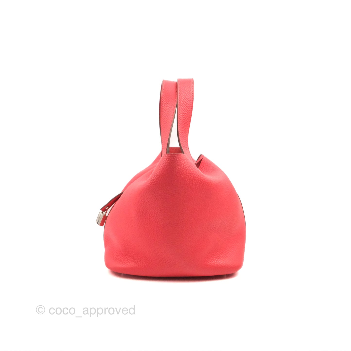 Hermès Picotin 22 Rouge Pivoine Clemence Palladium Hardware