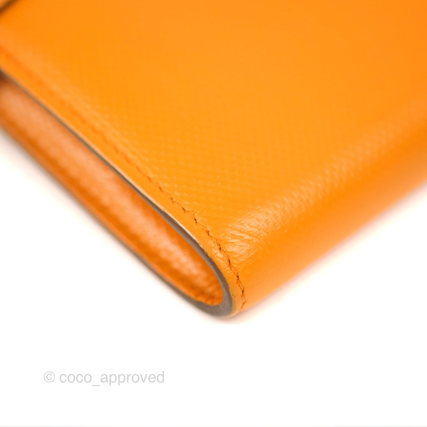 Hermès Kelly Long Wallet Jaune d'or Grain d’H Palladium Hardware