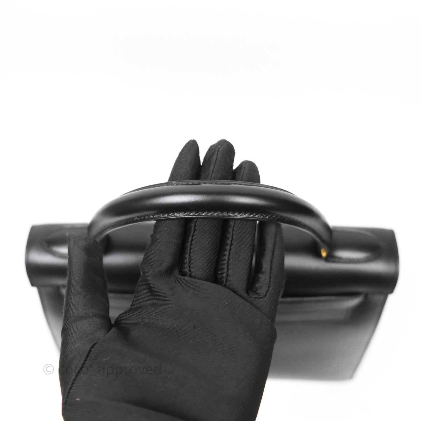 Hermès Vintage Kelly 28 Sellier Black Noir 89 Box Leather Gold Hardware