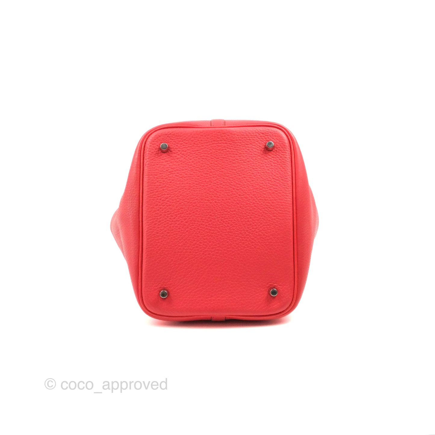 Hermès Picotin 22 Rouge Pivoine Clemence Palladium Hardware