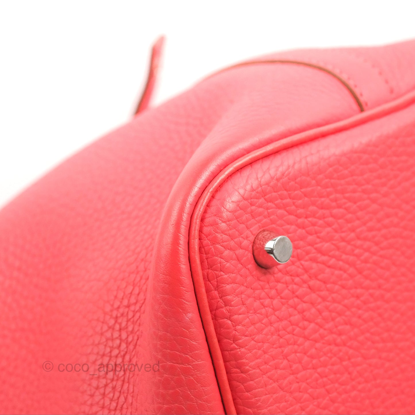 Hermès Picotin 22 Rouge Pivoine Clemence Palladium Hardware