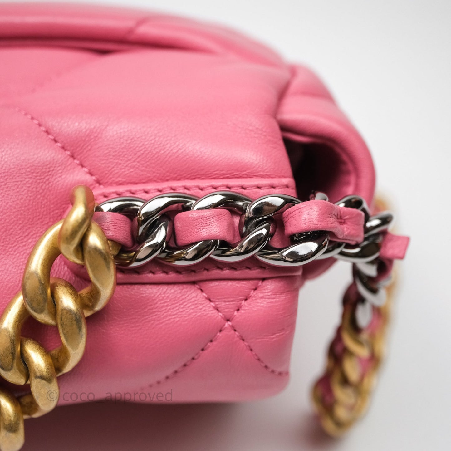 Chanel 19 Small Pink Mixed Hardware
