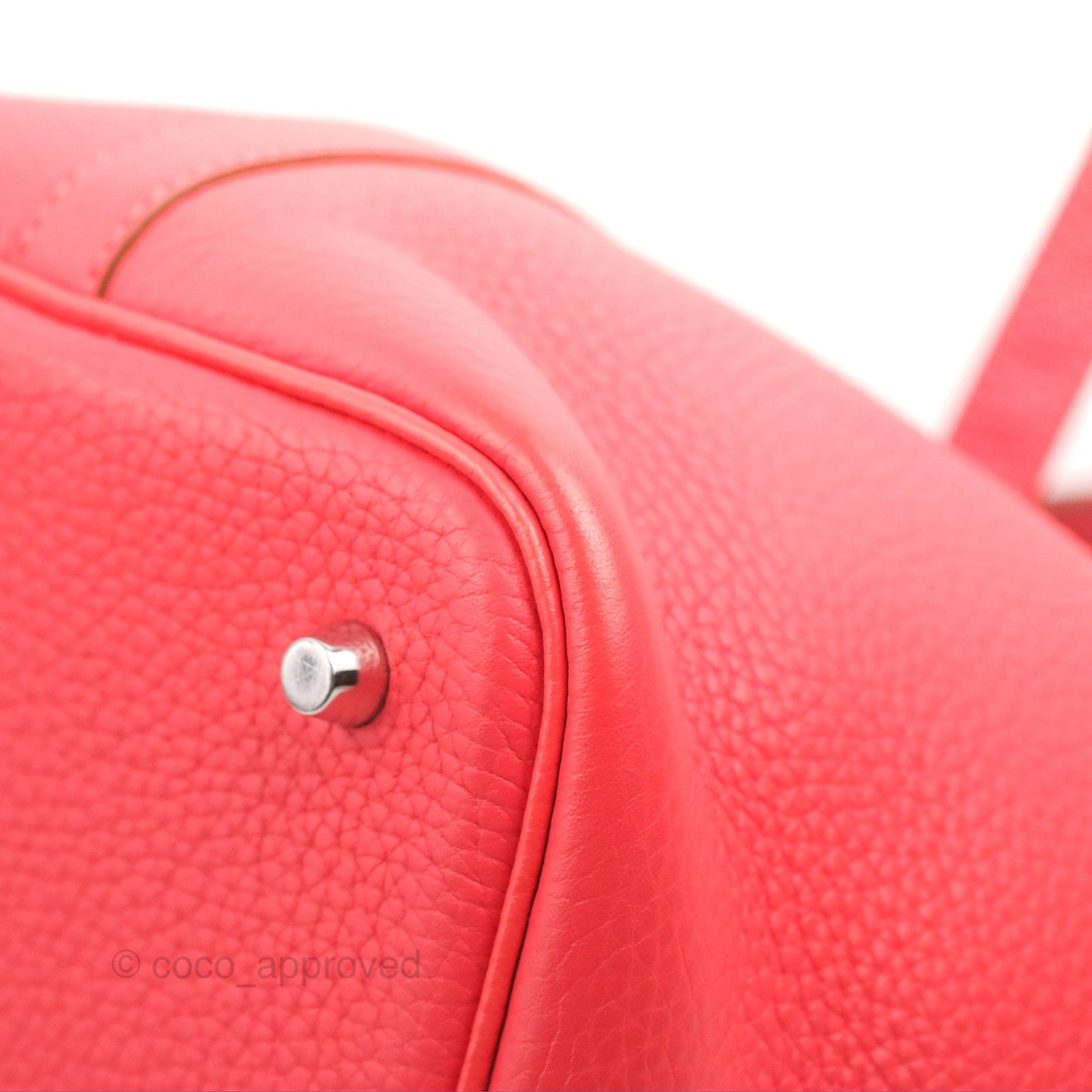 Hermès Picotin 22 Rouge Pivoine Clemence Palladium Hardware