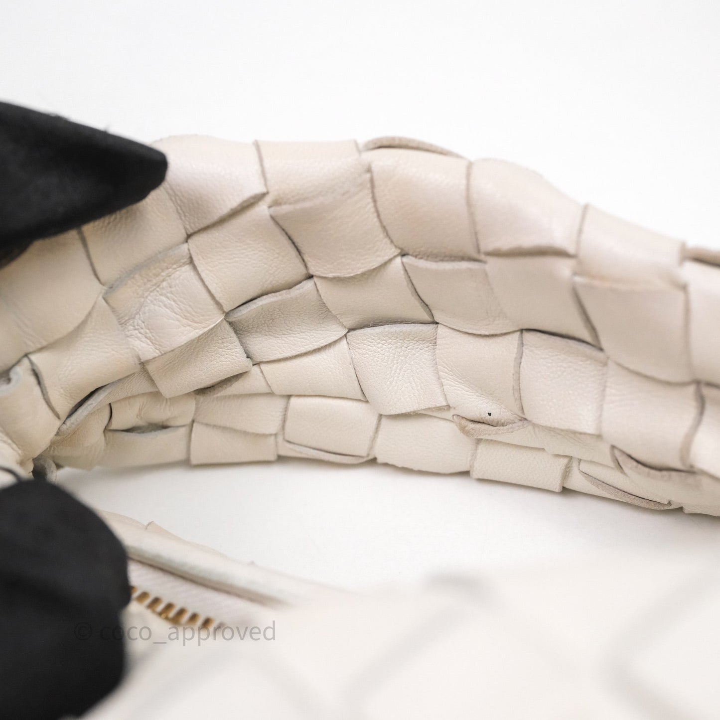 Bottega Veneta Mini Jodie Bag Intrecciato White Lambskin