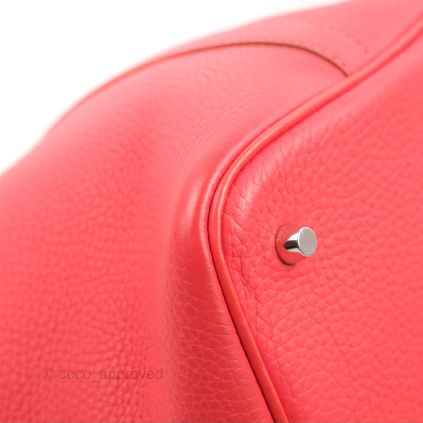 Hermès Picotin 22 Rouge Pivoine Clemence Palladium Hardware