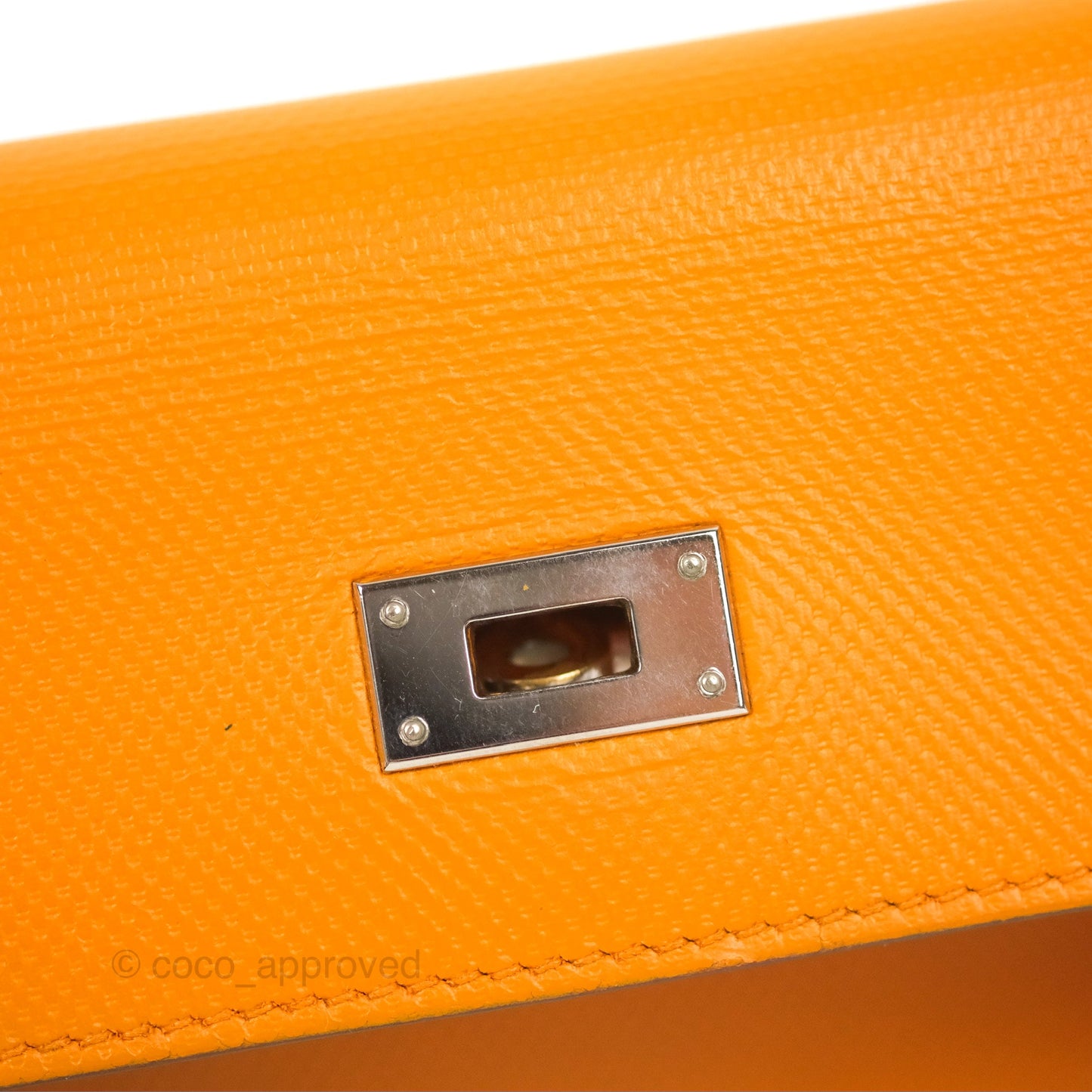Hermès Kelly Long Wallet Jaune d'or Grain d’H Palladium Hardware