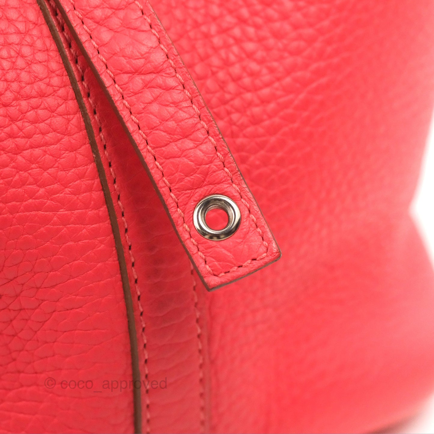 Hermès Picotin 22 Rouge Pivoine Clemence Palladium Hardware