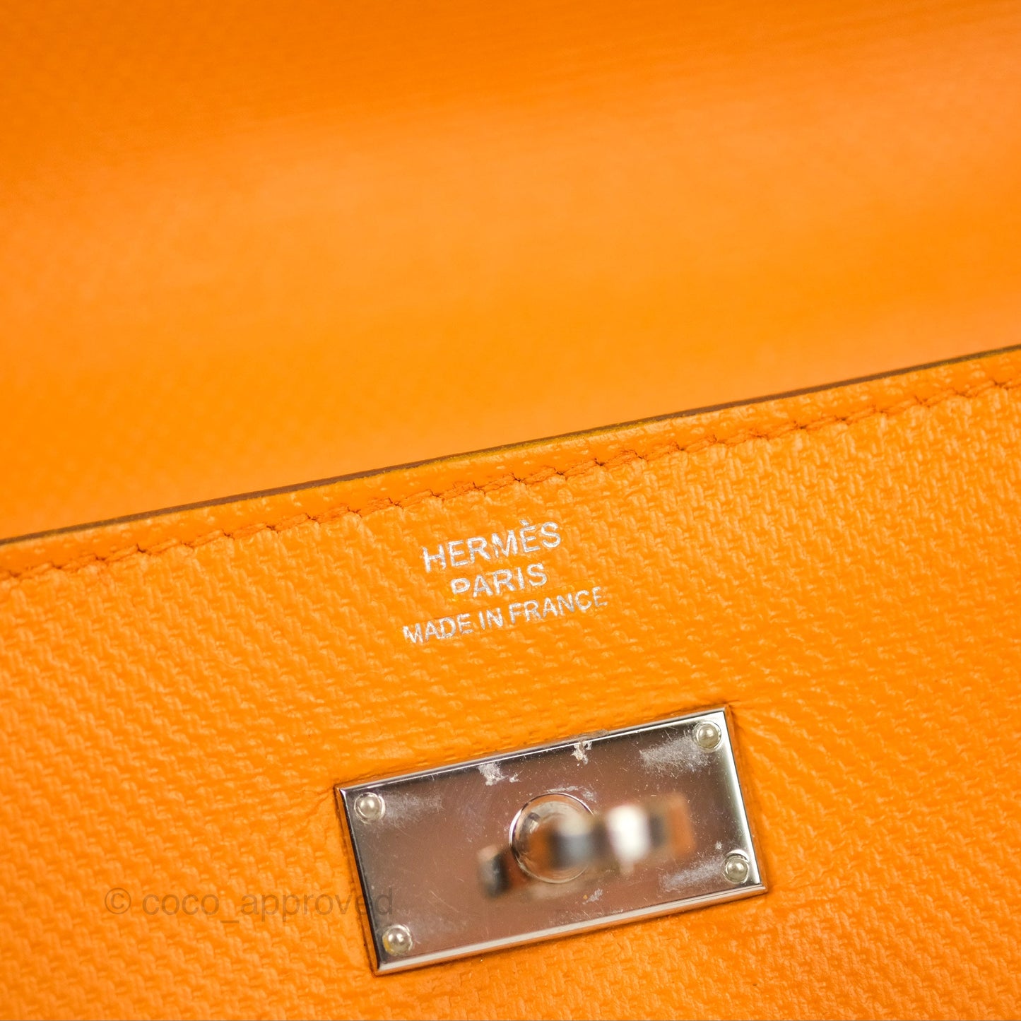 Hermès Kelly Long Wallet Jaune d'or Grain d’H Palladium Hardware