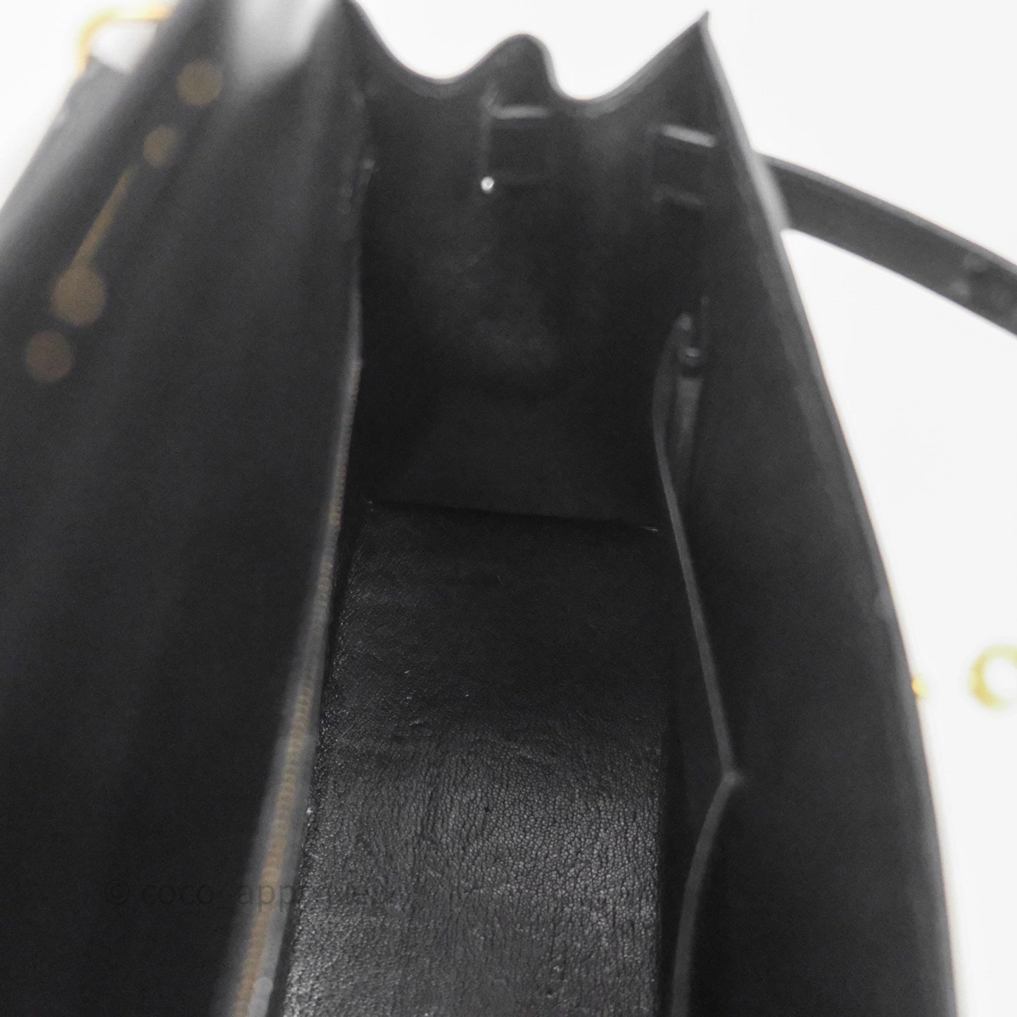 Hermès Vintage Kelly 28 Sellier Black Noir 89 Box Leather Gold Hardware
