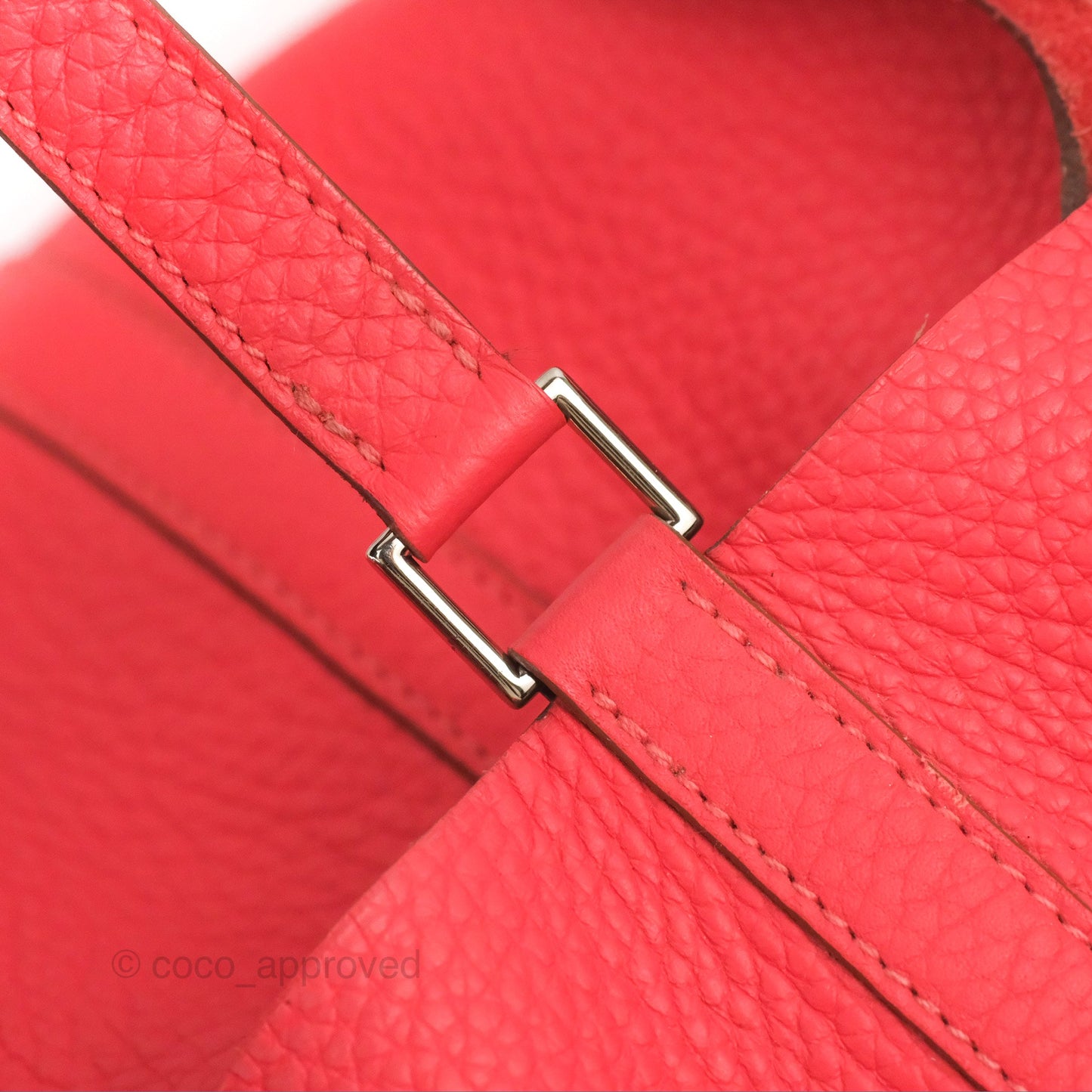 Hermès Picotin 22 Rouge Pivoine Clemence Palladium Hardware