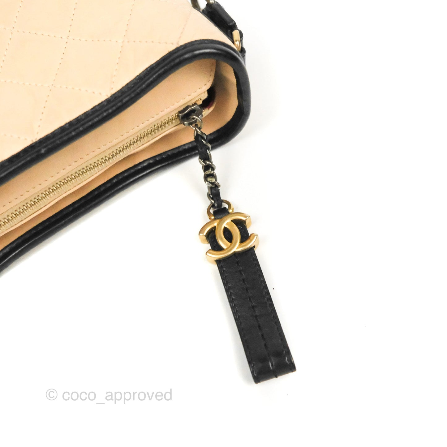 Chanel Small Gabrielle Hobo Quilted Beige Aged Calfskin
