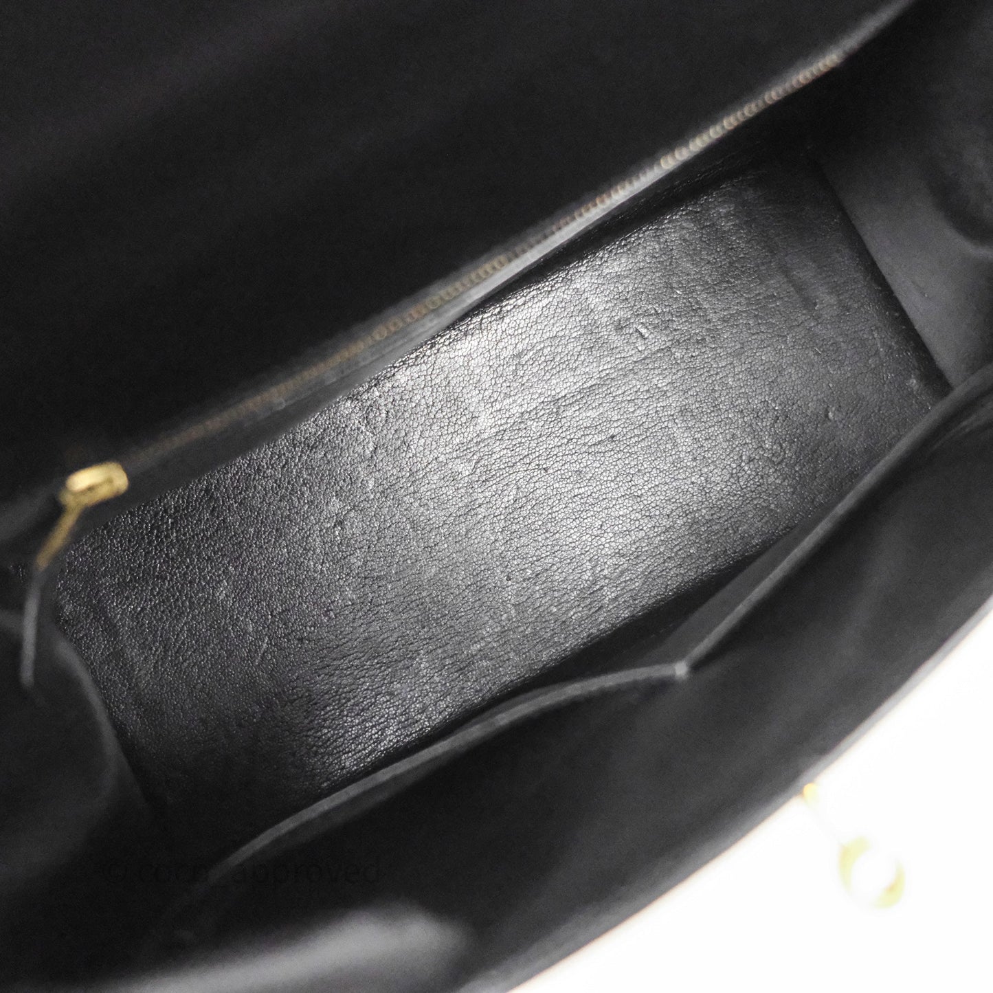 Hermès Vintage Kelly 28 Sellier Black Noir 89 Box Leather Gold Hardware