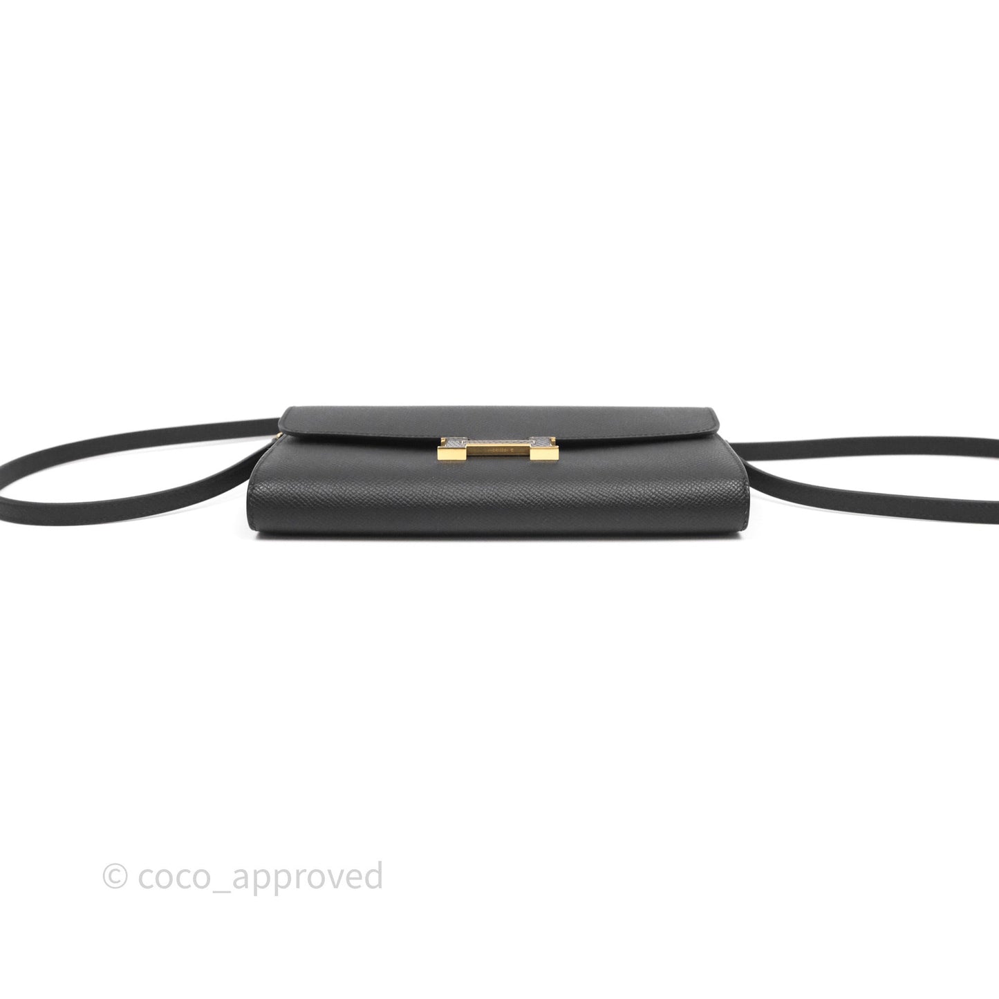 Hermès Constance Long To Go Wallet Black Noir 89 Epsom Lizard Gold Hardware