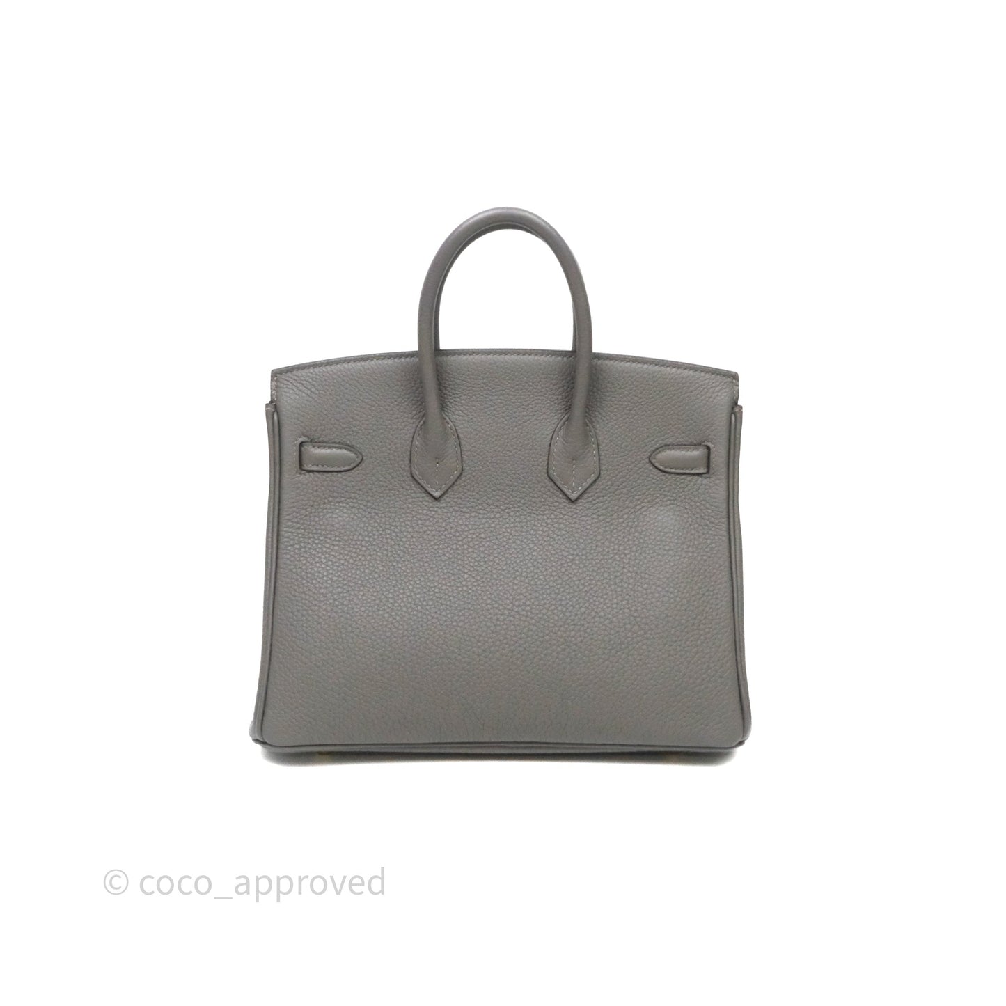 Hermes Birkin 25 Retourne Gris Meyer 0L Togo Gold Hardware