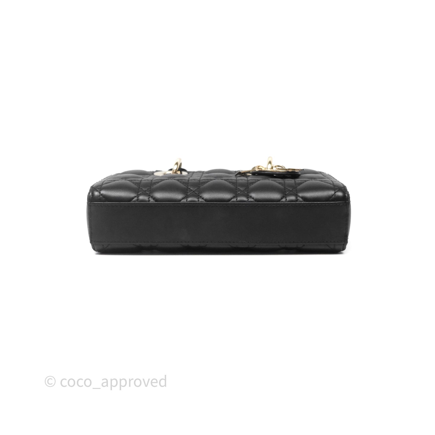 Dior Small Lady D-Joy Bag Black Lambskin Cannage Gold Hardware