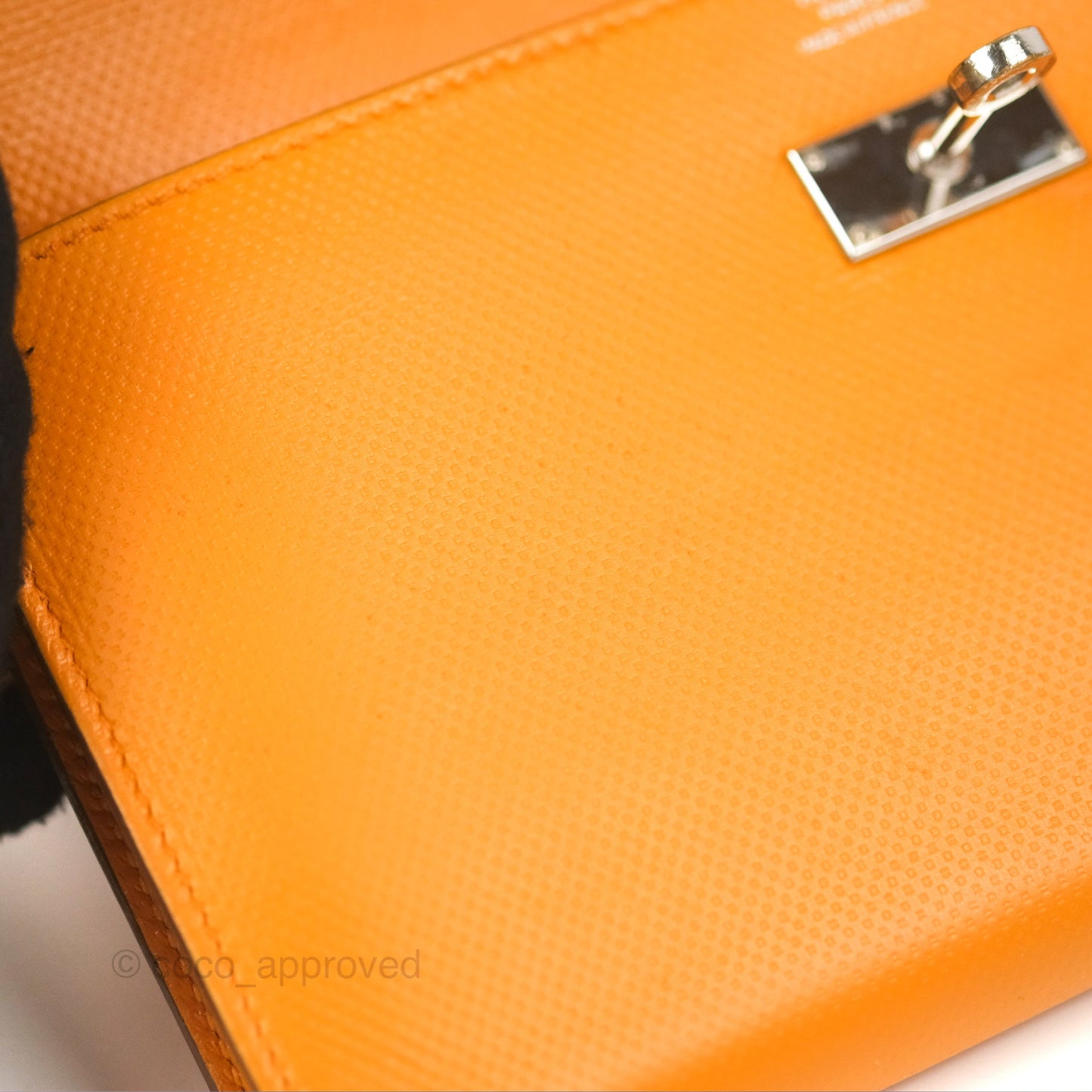 Hermès Kelly Long Wallet Jaune d'or Grain d’H Palladium Hardware