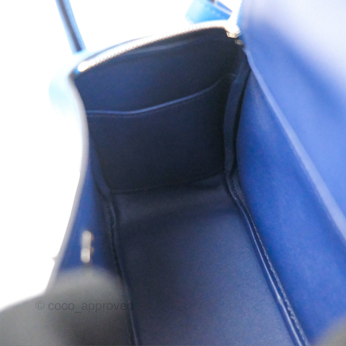 Hermès Mini Lindy 20 Bleu France Swift Palladium Hardware