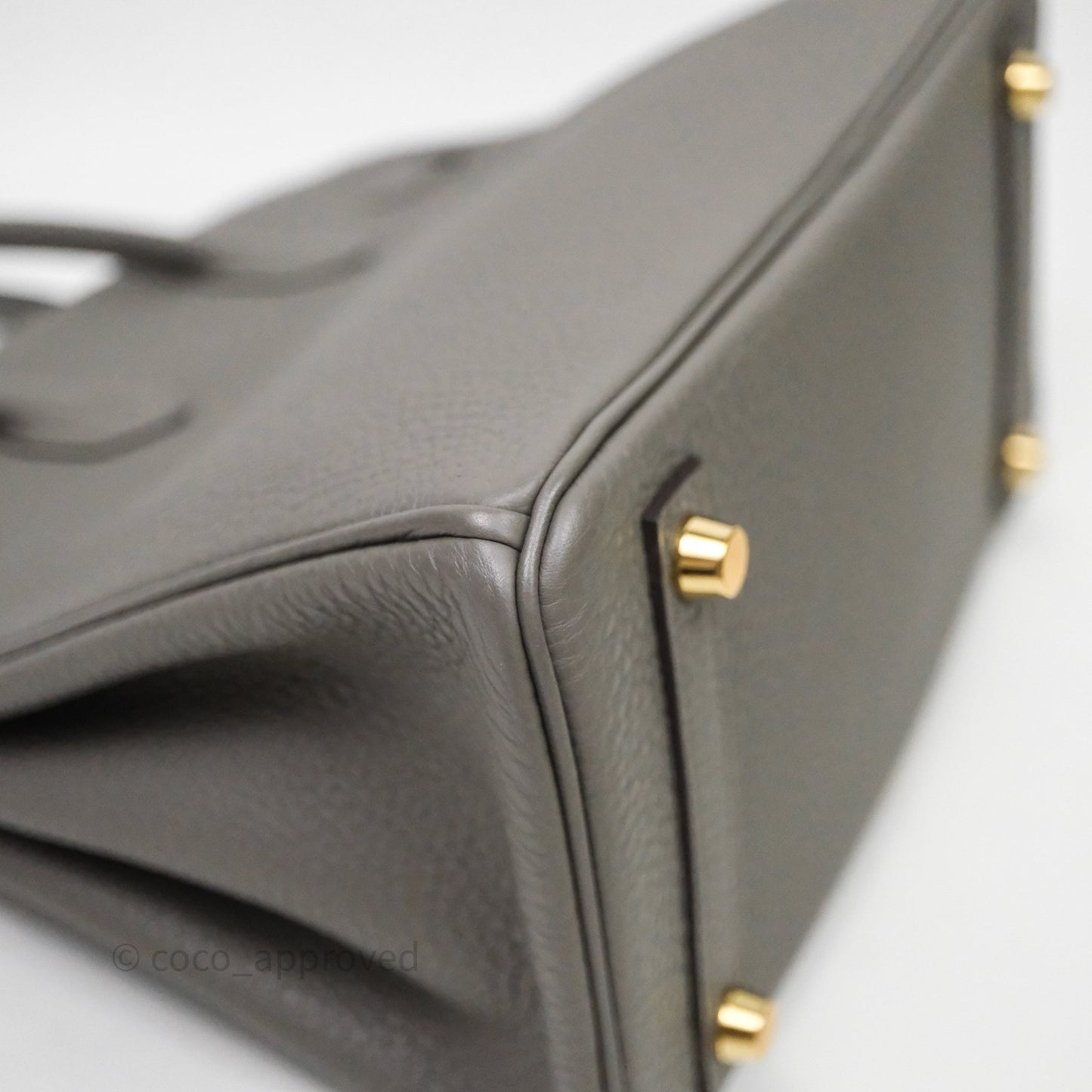 Hermes Birkin 25 Retourne Gris Meyer 0L Togo Gold Hardware