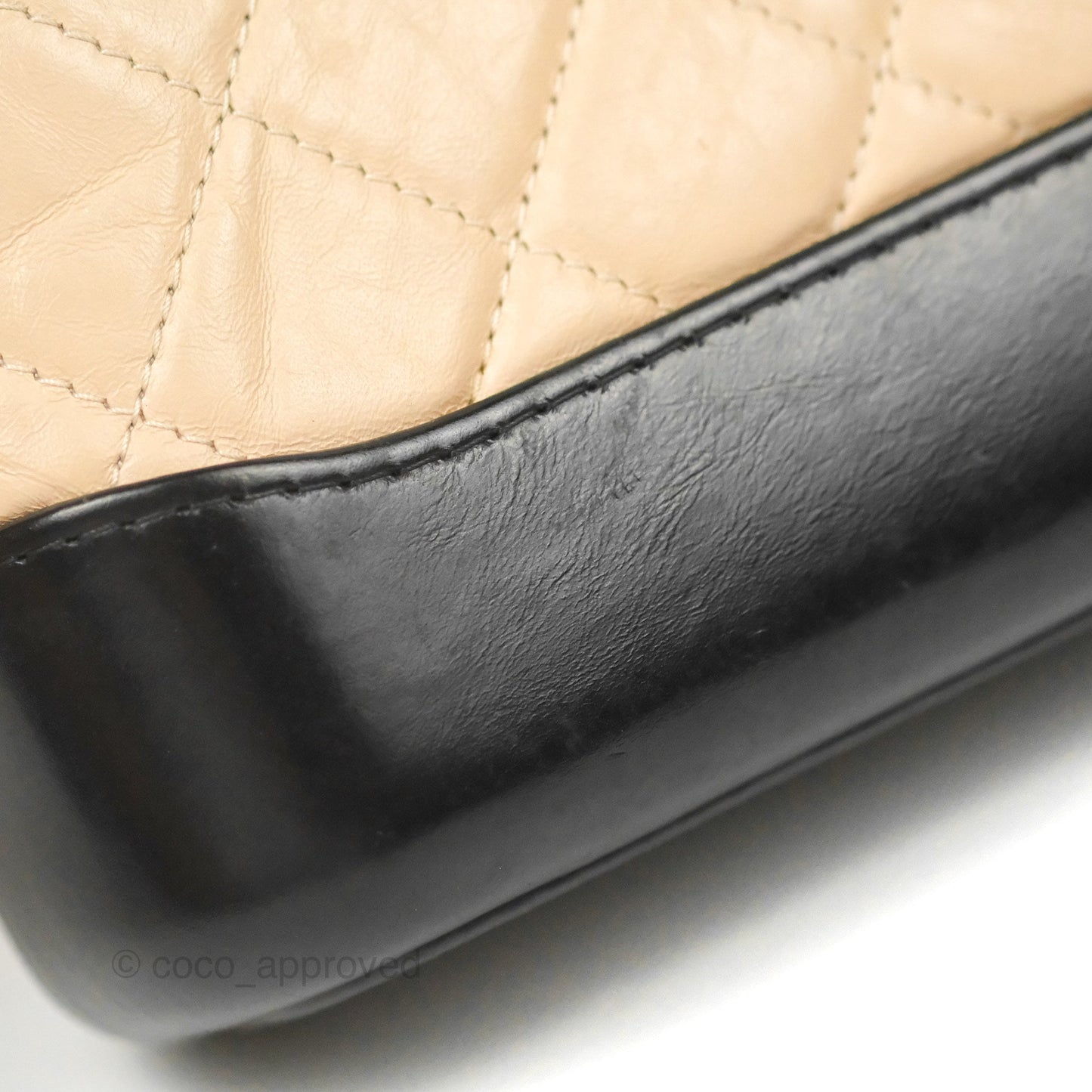 Chanel Small Gabrielle Hobo Quilted Beige Aged Calfskin
