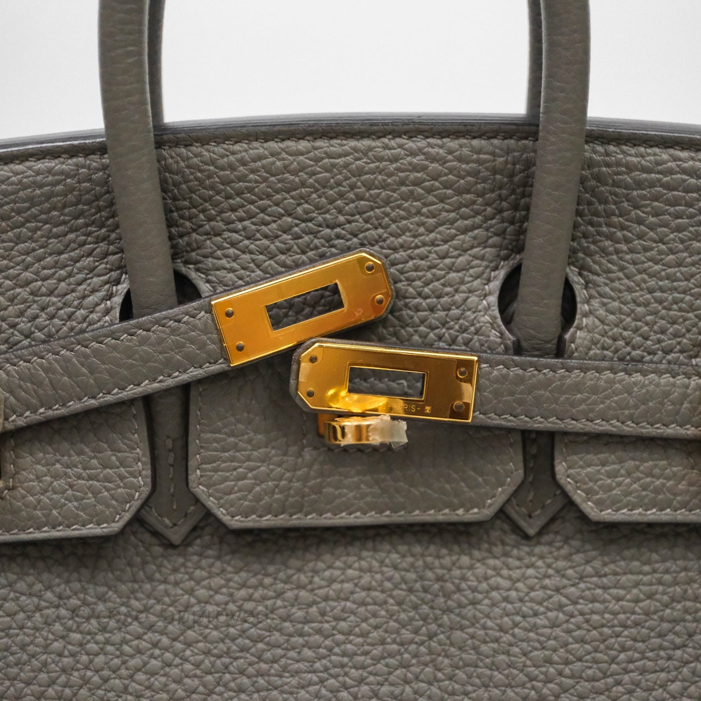 Hermes Birkin 25 Retourne Gris Meyer 0L Togo Gold Hardware