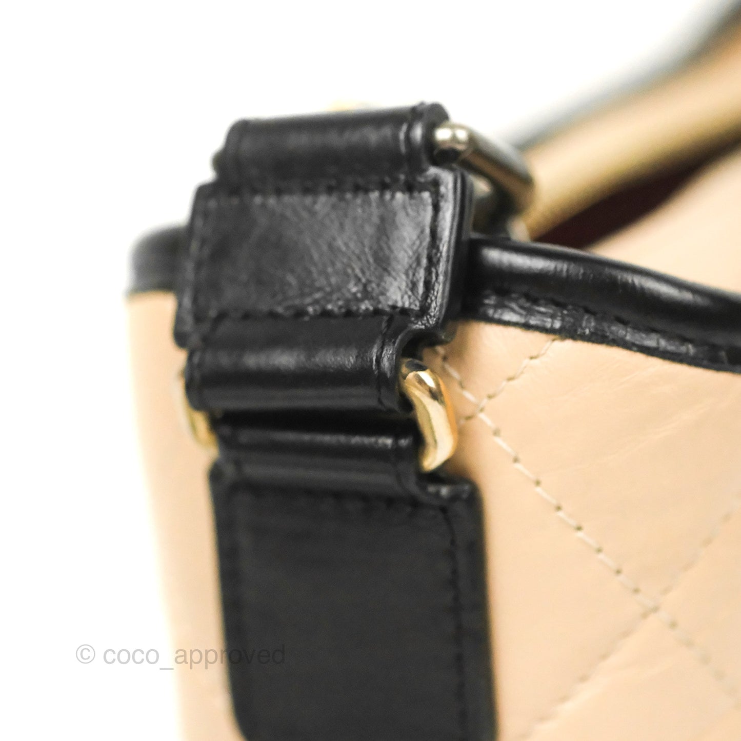 Chanel Small Gabrielle Hobo Quilted Beige Aged Calfskin