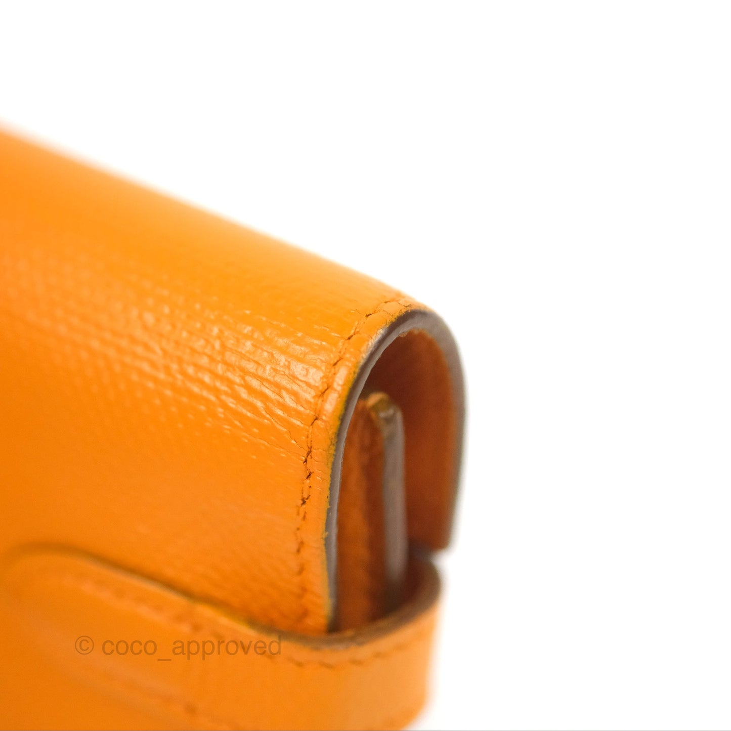 Hermès Kelly Long Wallet Jaune d'or Grain d’H Palladium Hardware