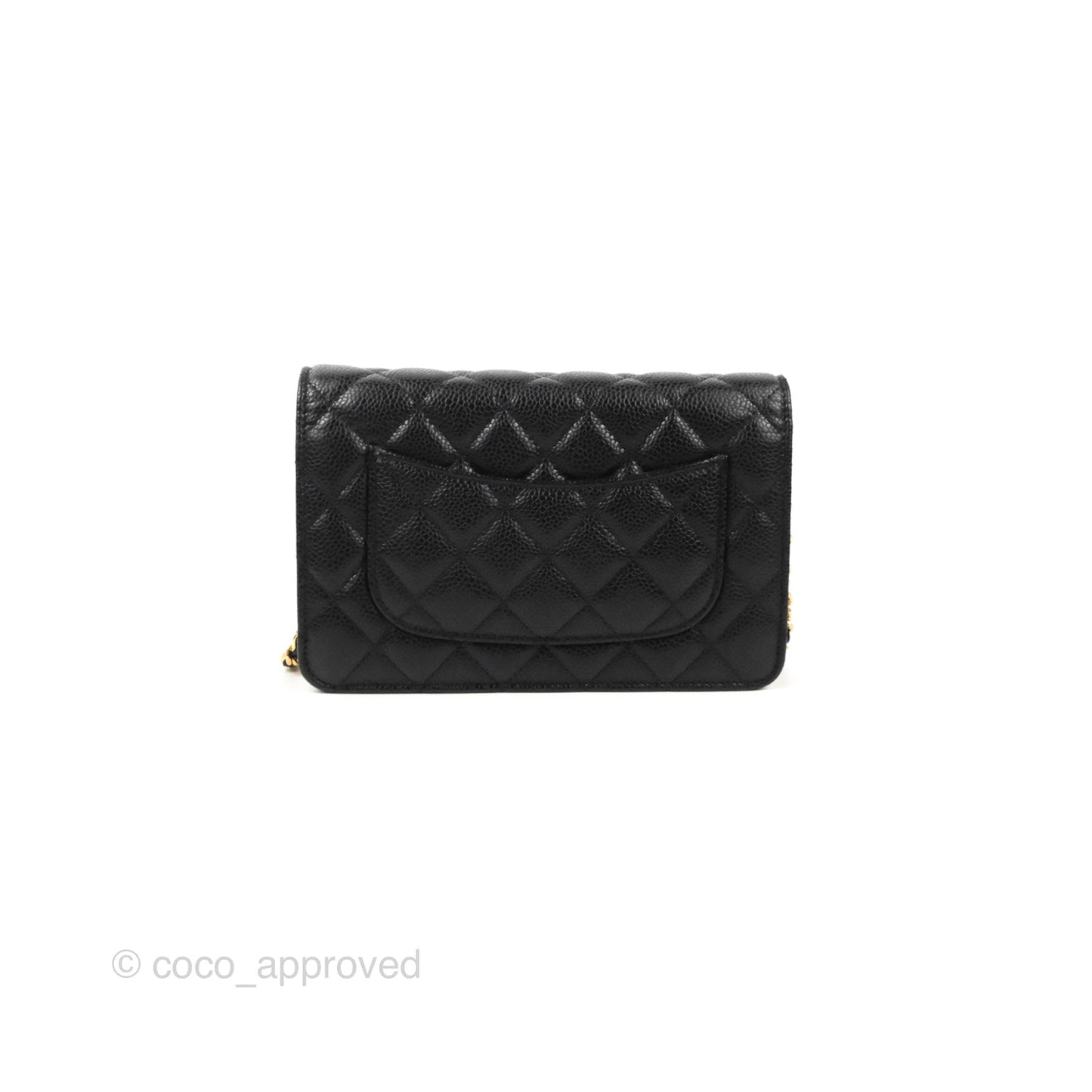 Chanel Quilted Classic WOC Black Caviar Gold Hardware