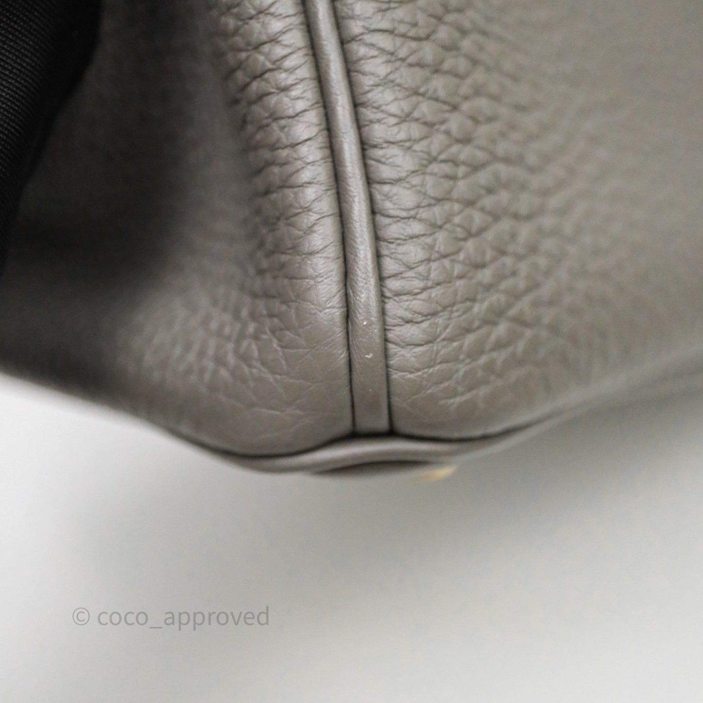 Hermes Birkin 25 Retourne Gris Meyer 0L Togo Gold Hardware