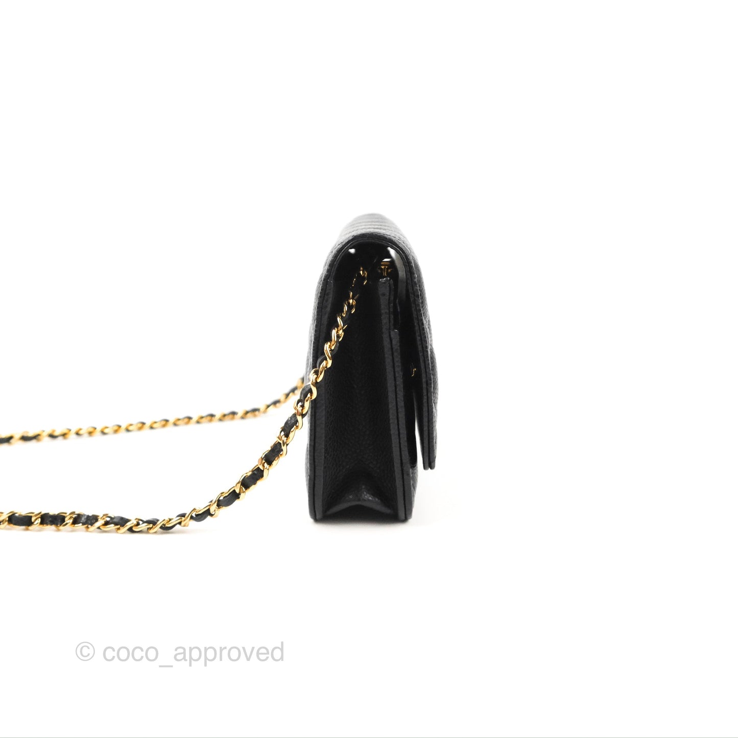 Chanel Quilted Classic WOC Black Caviar Gold Hardware