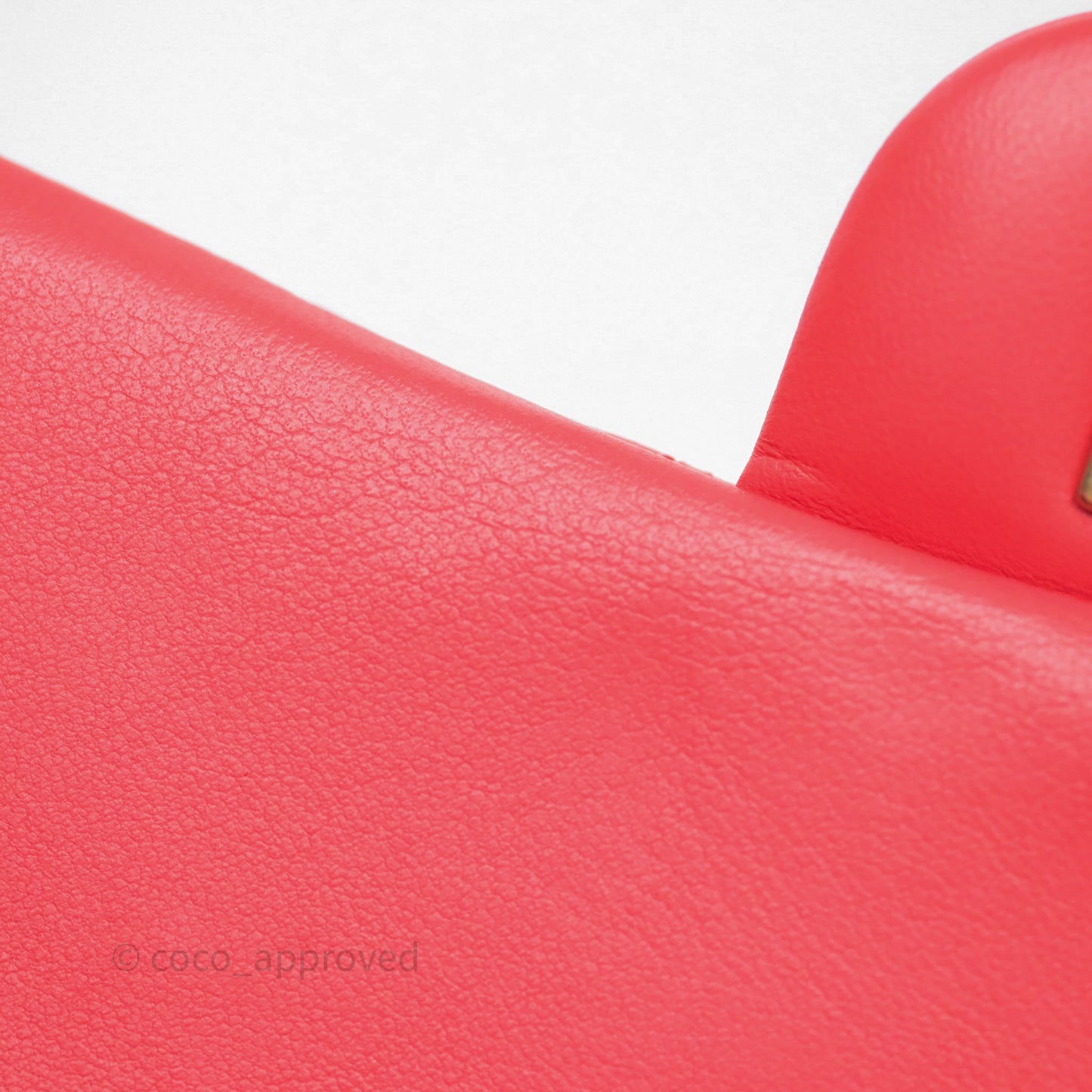 Chanel Mini Rectangular Quilted Red Lambskin Aged Gold Hardware